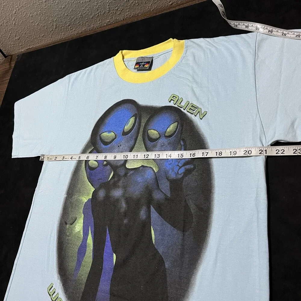 Vintage Alien Workshop Skateboards Shirt 90s Skate Tee Hook Ups Flip Birdhouse